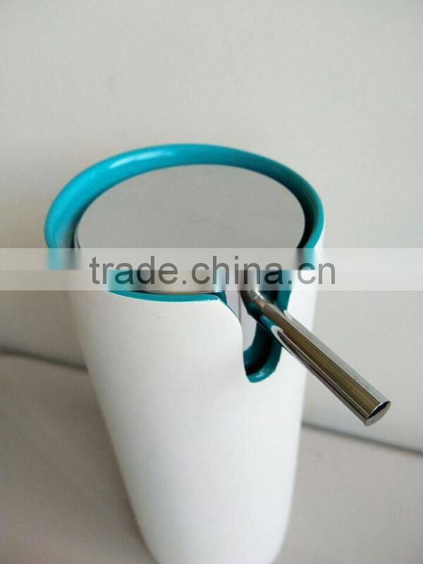 Glossy Glaze Ceramic 4-Piece Environmental Bathroom Accessory Set, Colorful Collection