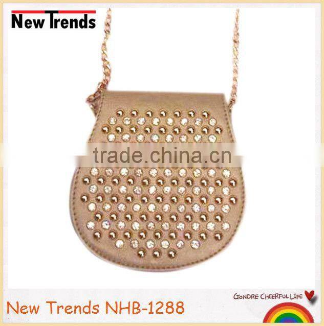 Fashion lady hollow out chain bag with tassles