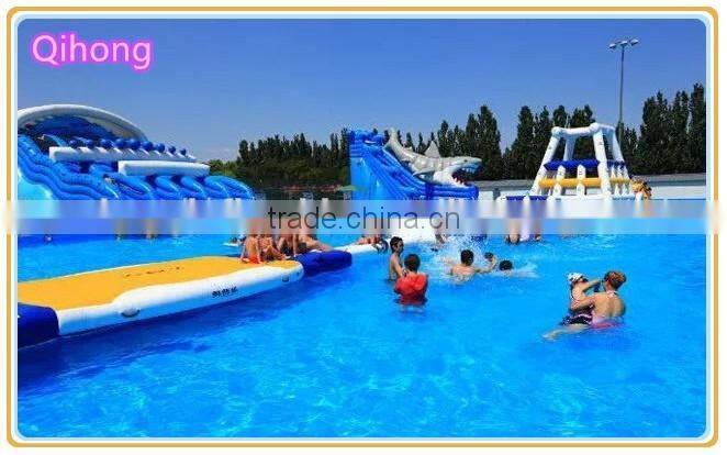 2016 new top selling non inflatable pool, metal frame swimming pool with water slide, custom inflatable pool