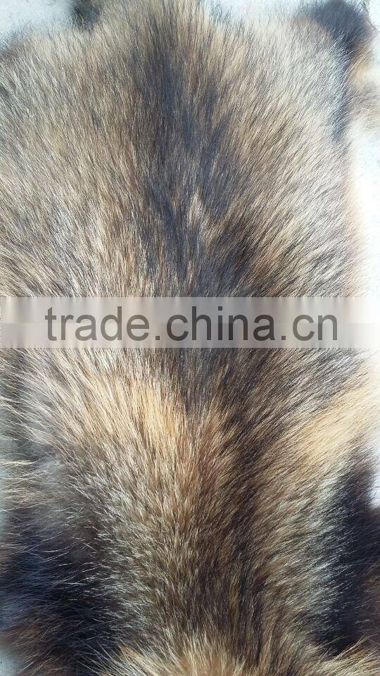 Genuine Animal Skin Raccoon Dog Fur / Real Natural Fur Skin / White Raccoon Skin