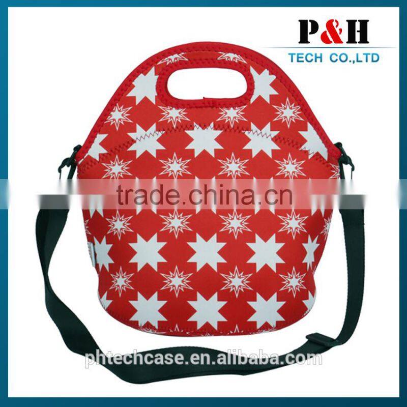 Ladies neoprene lunch tote bag,lady insulated neoprene lunch bag,lady neoprene lunch bag