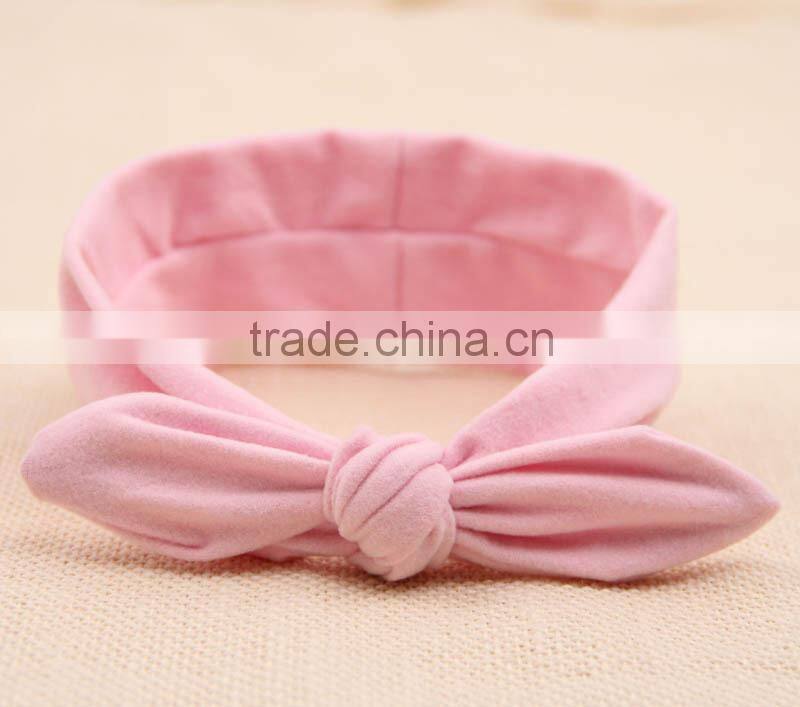 Hot selling top baby headband high quality soft cotton stretch headband kids hair accessories
