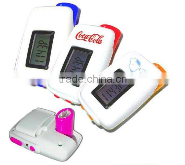 Digital Multifunctional LED Flashlight Calorie Pedometer with Time display