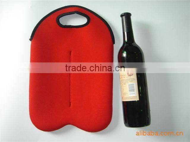 wholesale portable wine bottle cooler bag, wine bottle tote bag