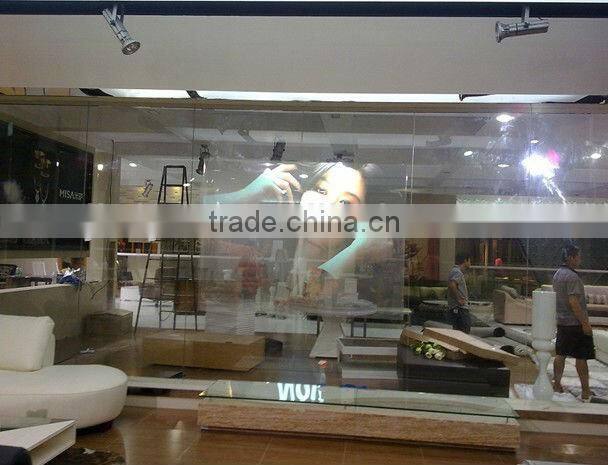 Transparent Rear Projection Screen for Advertisement