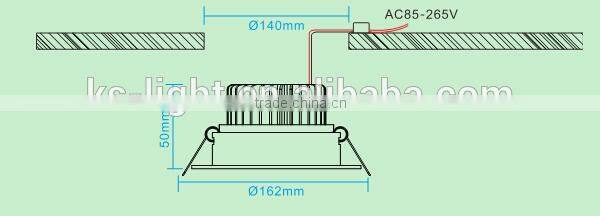 shenzhen factory 15W CE small power led down light, hotel/office circular led down light