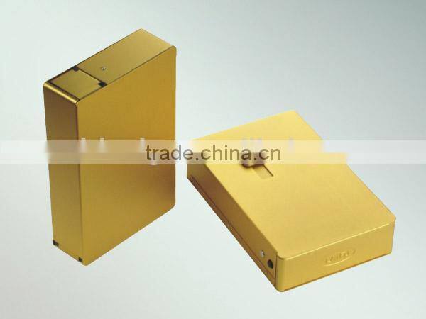 Hot selling automatic cigarette case with lighter windproof lighter/cigarette case with usb lighter