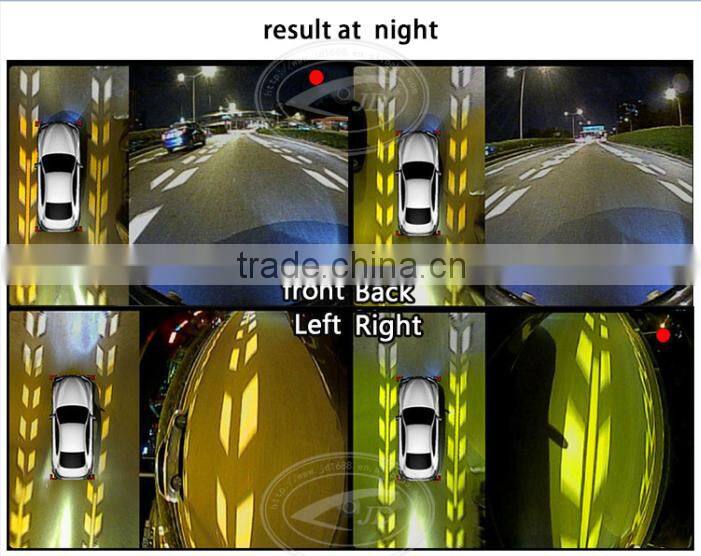 Seamless Splicing with 4 video input 360 degree car camera system parking system