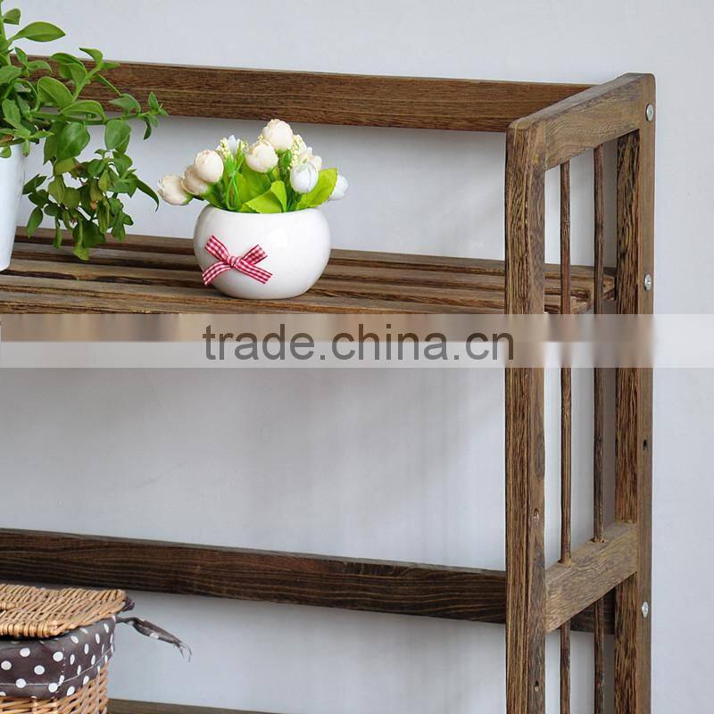 home life wood 4-tier shoes storage racks ,plant display shelf