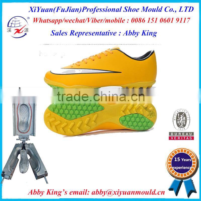 men's fashion outdoor PVC soccer shoes moulds, PVC sport running shoes moulds, PVC sneakers sport shoes men moulds