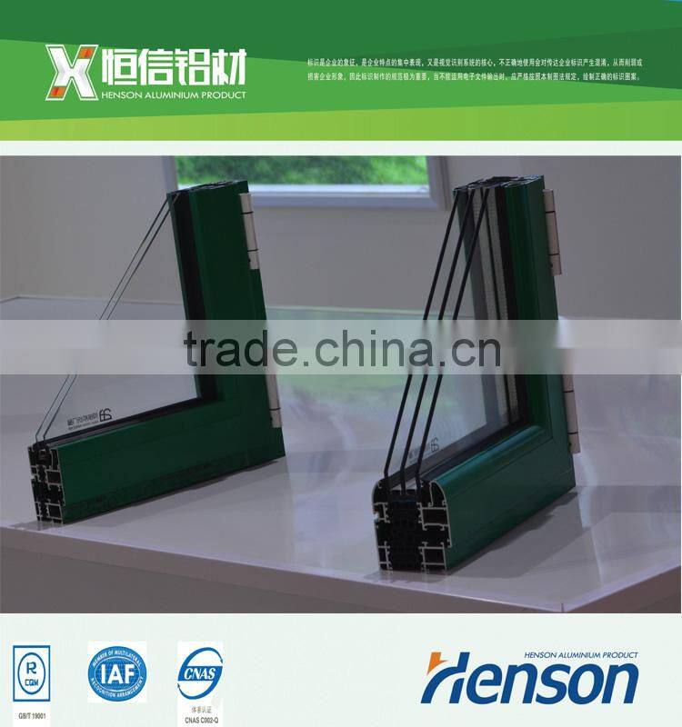 Aluminium profiles for windows and doors