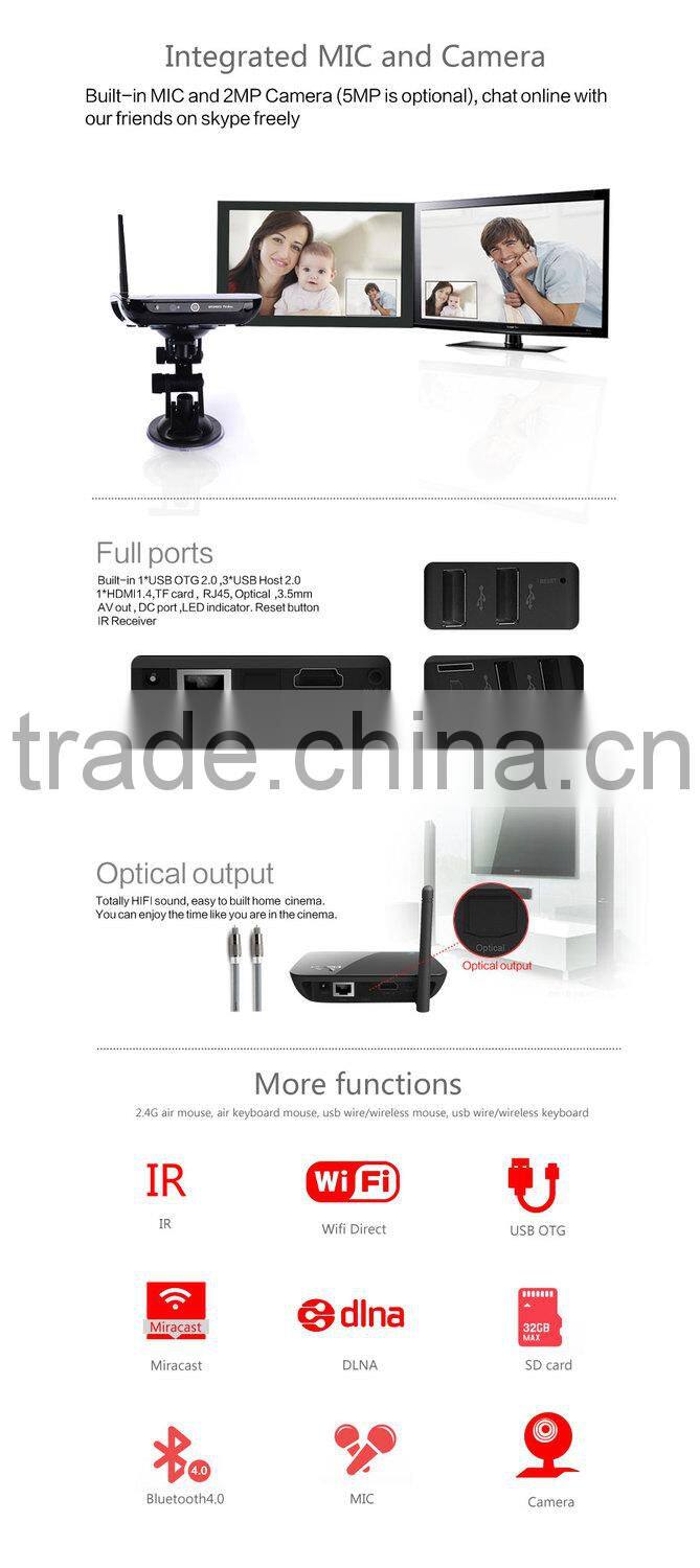 Factory price ! Cloudnetgo CR11S RK3188 quad core android tv box with HD Web Camera R89 TV BOX