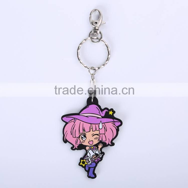 custom design soft silicone key chain screw