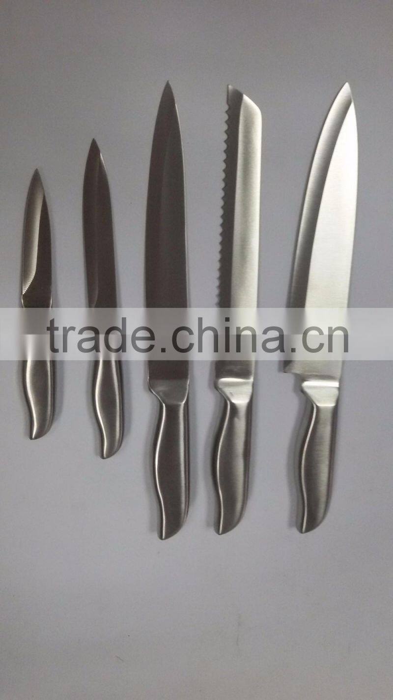 6 sets stainless steel hollow handle kitchen knife set kitchen utensils combination acrylic knife block