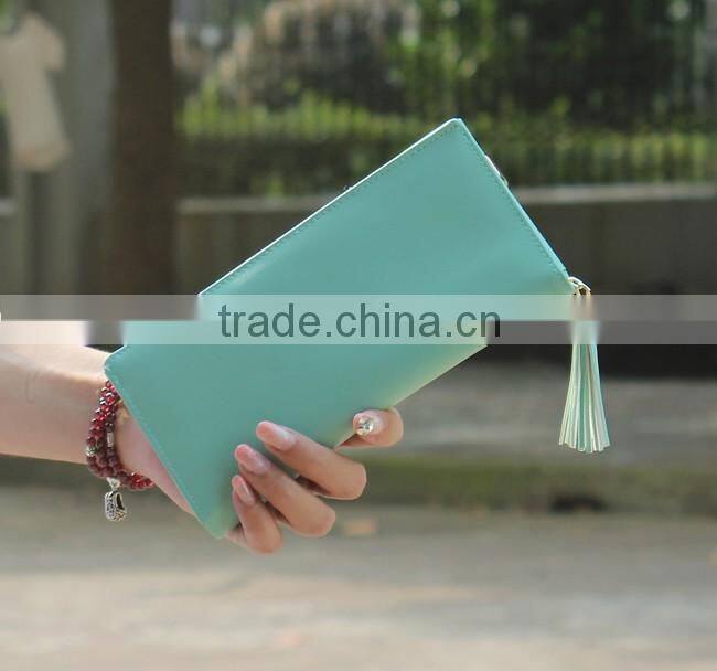 Korean bowknot PU long women wallet