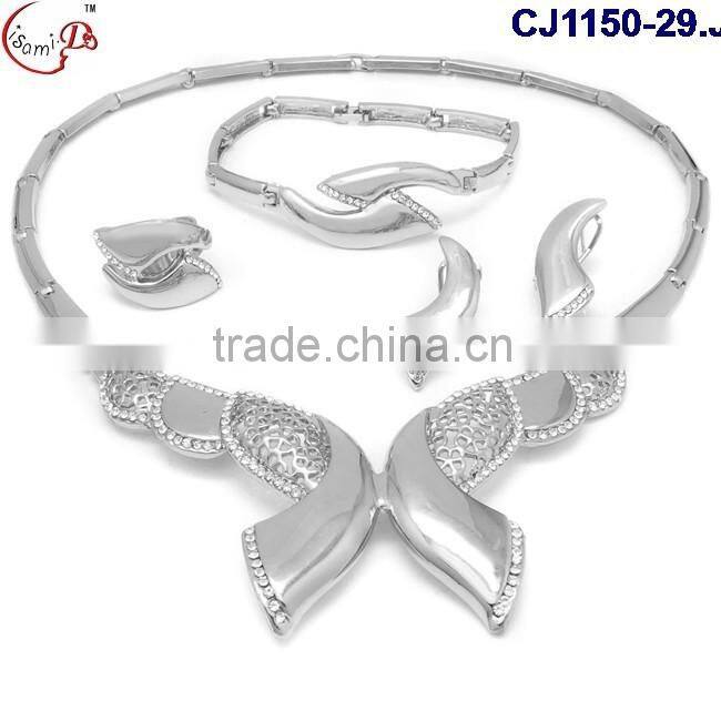 2016 top jewelry gold plating with rhinestone jewelry set wedding/evening party crystal jewelry set wholesale