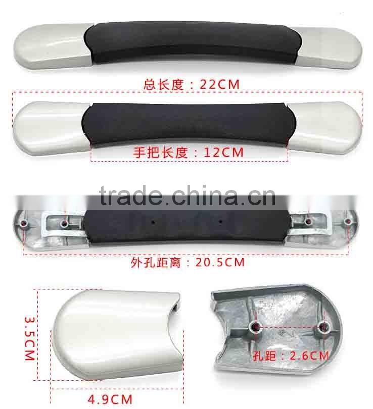 Plastic luggage bag carrying handle,Luggage case plastic handle parts,Suitcase accessories zinc alloy handle