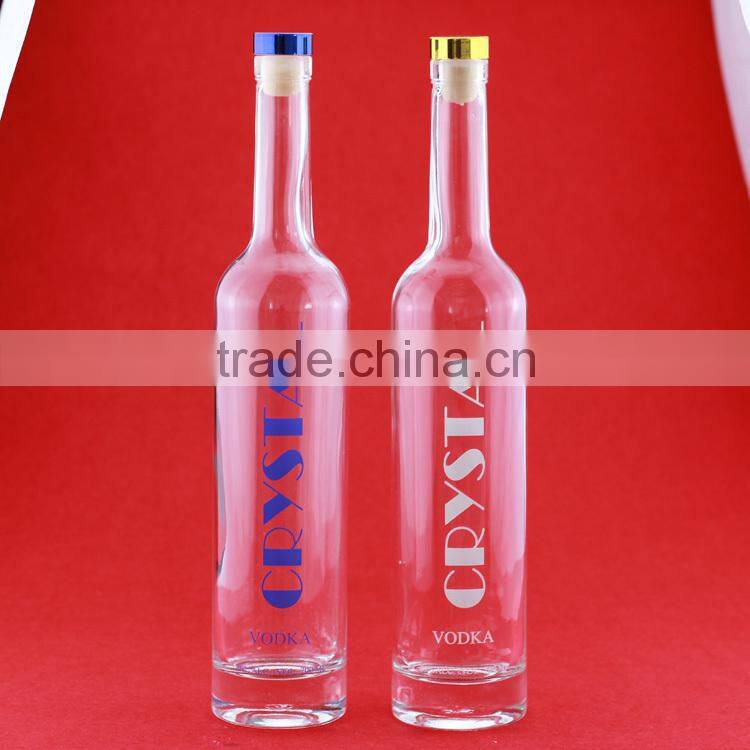 Custom liquor glass bottle made fancy glass wine bottle 750 ml colored liquor bottle