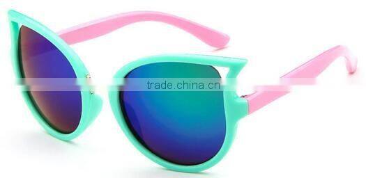 Top quality fashion cute funny promotional cheap UV400 protected children/child/baby/kids cat eye sunglasses eyeglasses eyewear