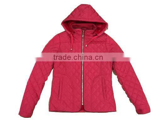 Apparel Stocks Lady Warm 75D Polyester Padded Jacket with Hoody