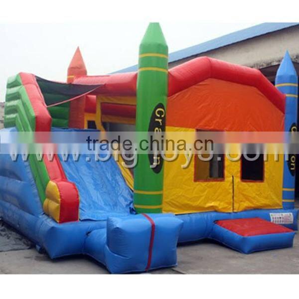China Manufacture Durable PVC Tarpaulin Cheap Giant Inflatable Bouncer with Slide for Sale