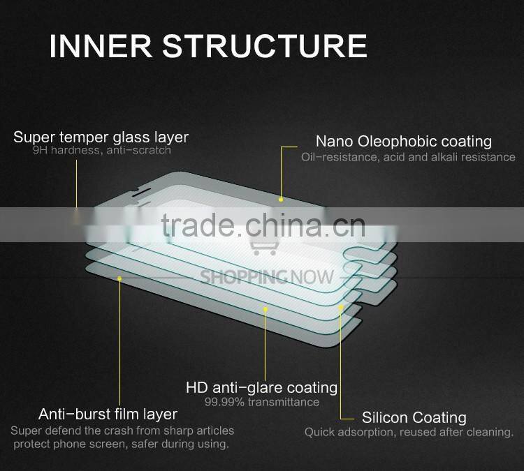 Shenzhen Manufacturer Factory price 0.2mm Full Screen Cover 9H Hardness for apple iPhone 6 tempered glass screen protector