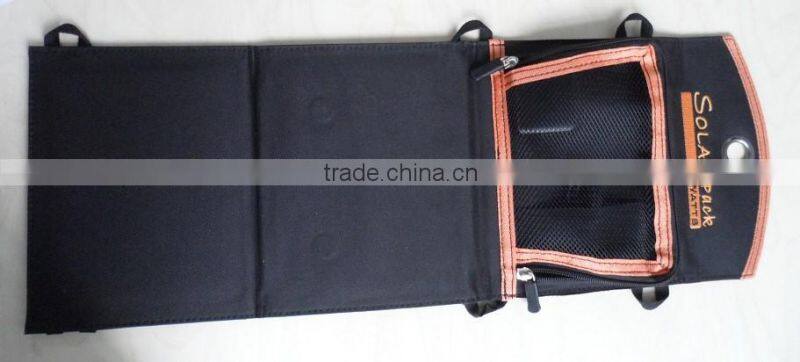 2016 High efficiency solar pack portable solar cells bag 14 watts charge for mobile phones