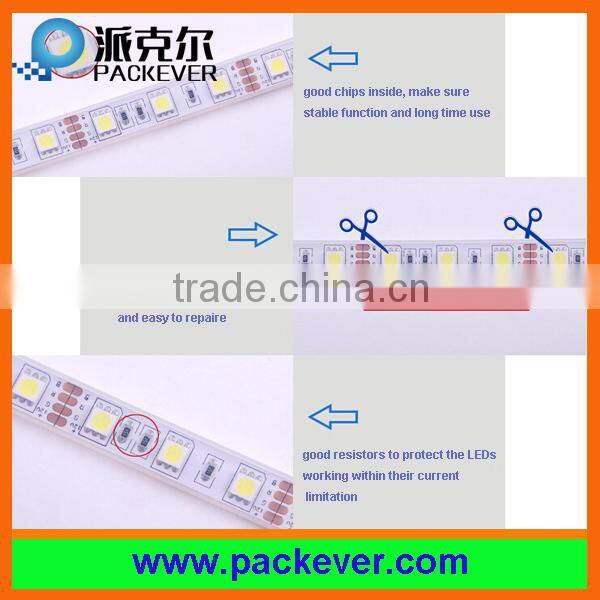 30LEDs/60LEDs SMD5050 warm white LED strip 12VDC/24VDC