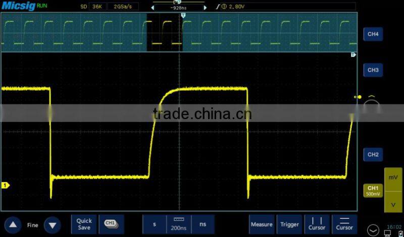 Shenzhen low price digital tablet oscilloscope 150MHz bandwidth DSO oscilloscope