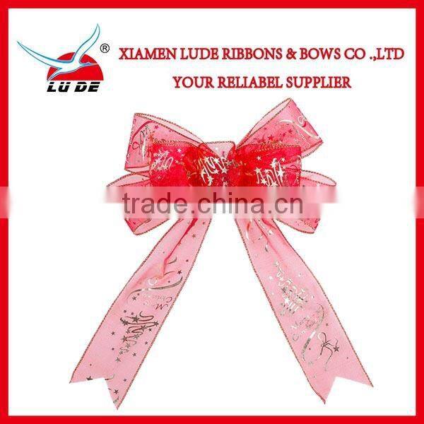 Pre-made Christmas ribbon bow For Holiday