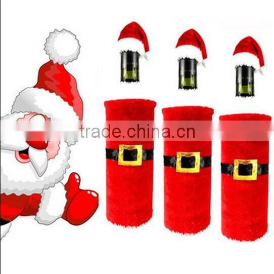 Christmas Decorative Wine Bottle Bag / Table Dinner Christmas Decoration / Christmas Bottle Sets