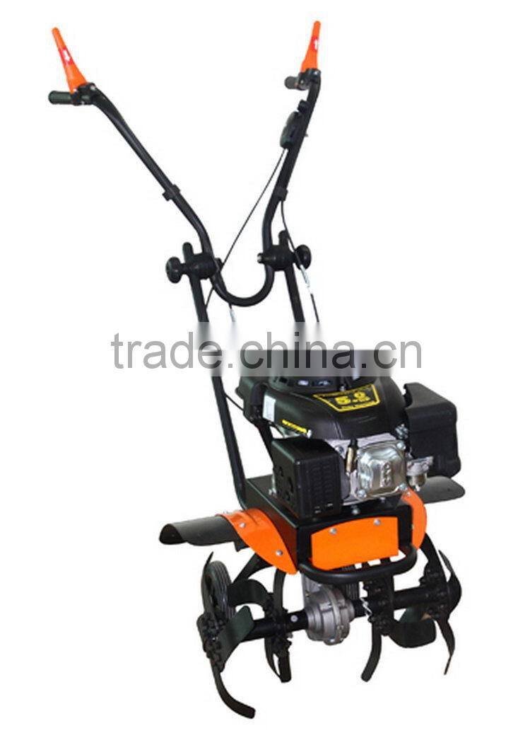 Newest hot selling 168FA,forced air cooling, 4-stroke single gasoline cylinder 6.5hp manual rotary tillers