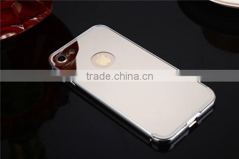 Hot For iPhone 7 Aluminum Alloy Case Metal Bumper Frame Case With Mirror Effect