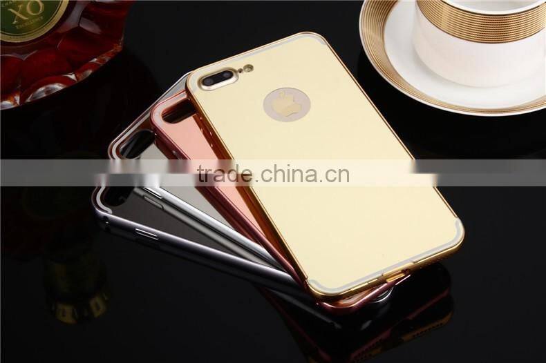Hot For iPhone 7 Aluminum Alloy Case Metal Bumper Frame Case With Mirror Effect
