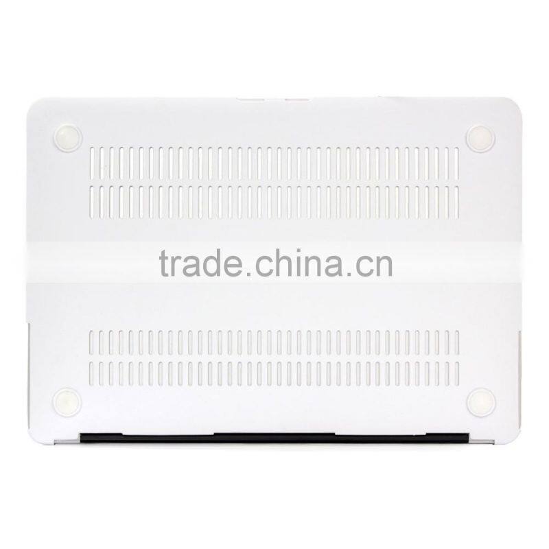 White+Gold Rubberized Hard PC Marble Case for MacBook 13 inch