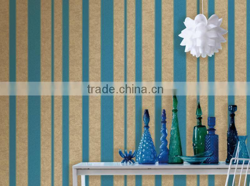 deep color embossing vinyl striped washable wallpaper