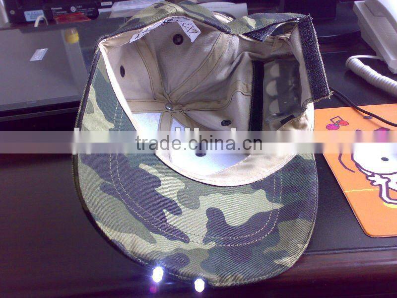 Camouflage LED hunting caps LED light