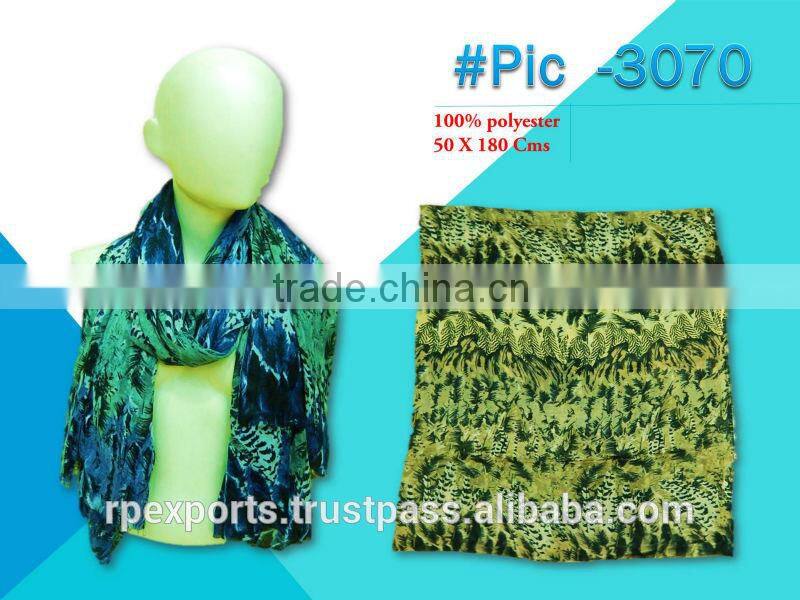 Latest Fancy Polyester printed scarf 2014-15