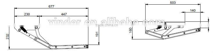 easy operate manual aluminium folding step for van and motorhome and trailer