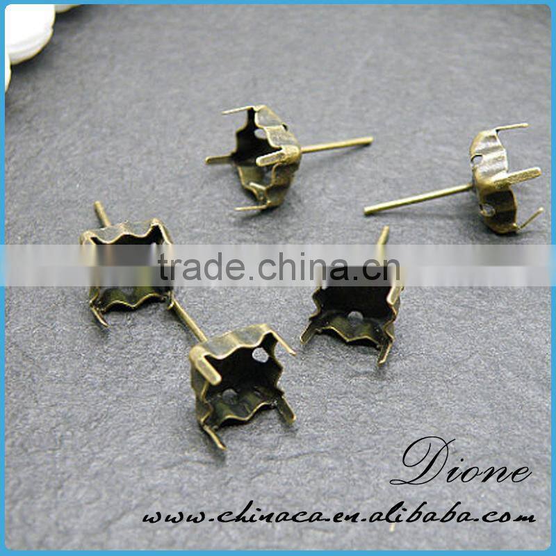 gold/silver antique bronze stud earring sets