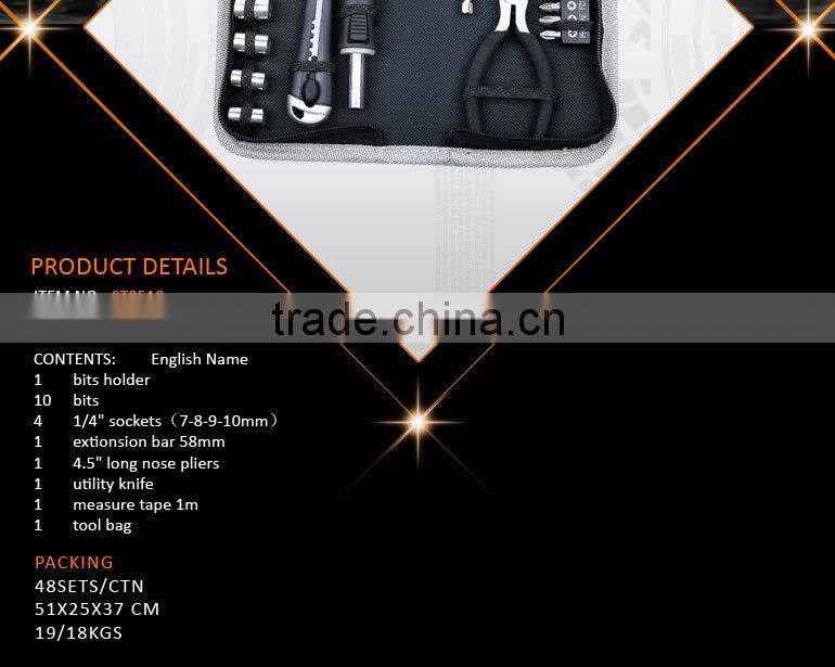 20pcs DIY Mini Tool Bag with Plier and Bit Set