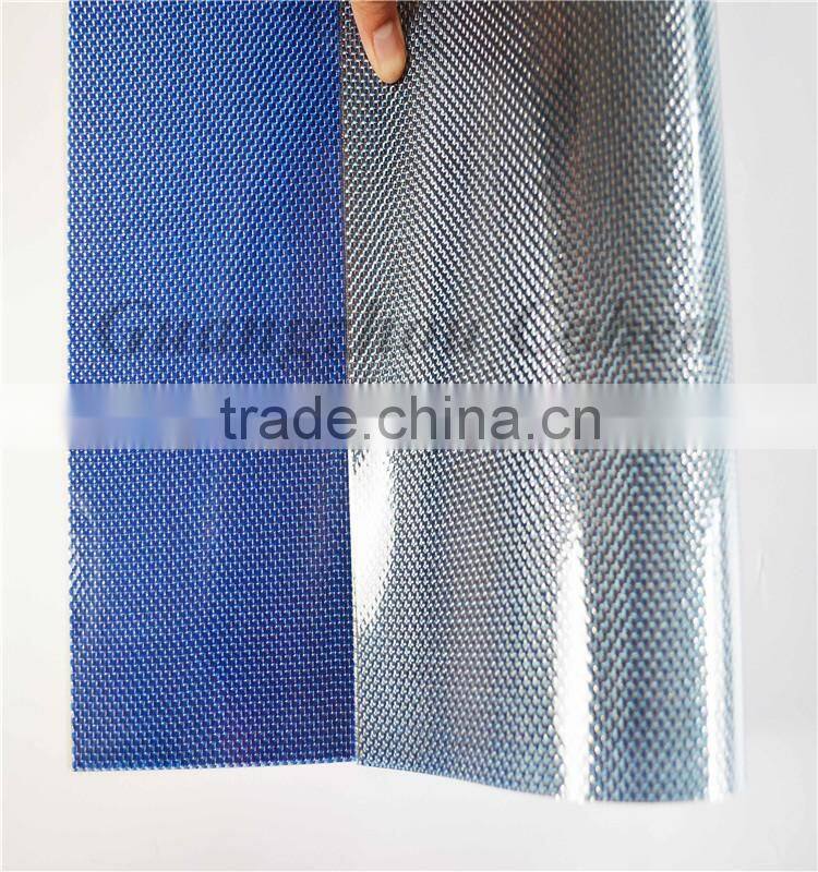 3K hybrid blue plain fiberglass mixed silver metallic yarn sheets