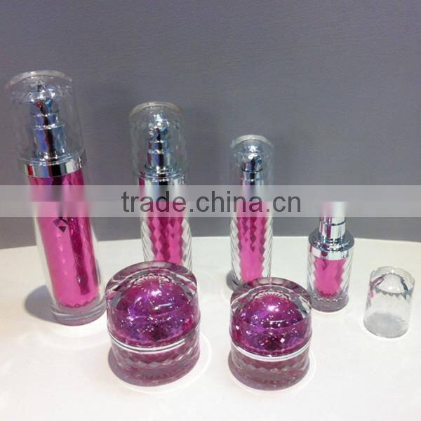 2014 new design cosmetic lotion bottle with pump luxury acrylic lotion bottle