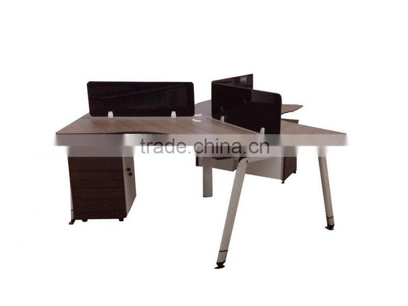 Modern Design Office Table For 4 person, 4 Seat Office Workstation, One Set For 4 Seater
