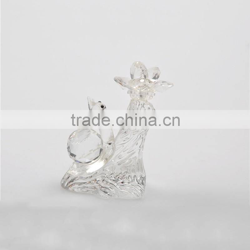 faceted crystal animal for office decoration