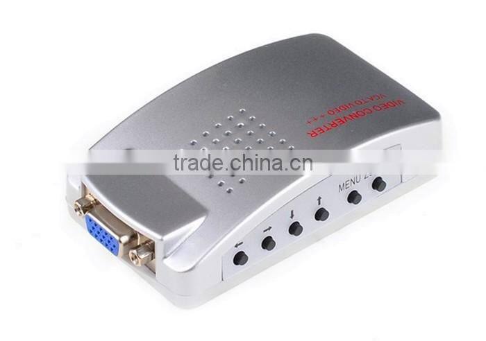 Computer Laptop PC VGA To Video Universal PC VGA to TV AV RCA Signal Adapter Converter Video Switch Box Supports NTSC PAL system