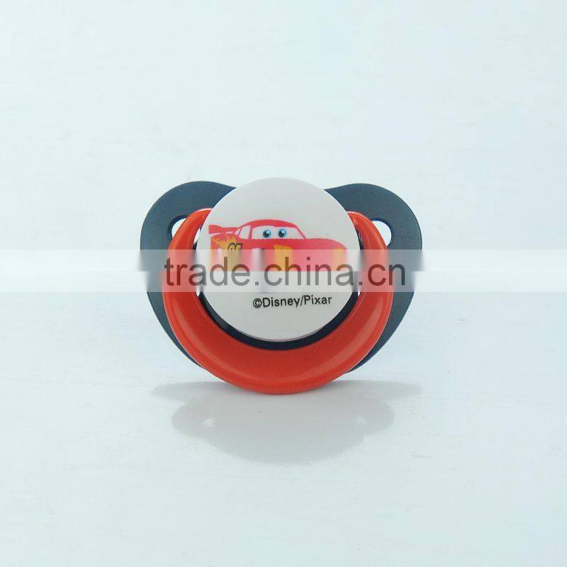Beautiful print ABS material silicone pacfier baby pacifier