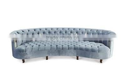 Modern cheap velvet fabric handcrafted tufted sofa chesterfield sofa for sale