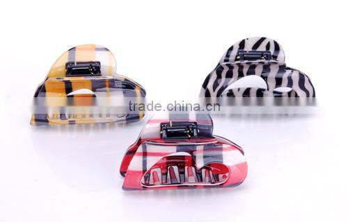 Wholesale brown acrylic curved hair claw clamp clips