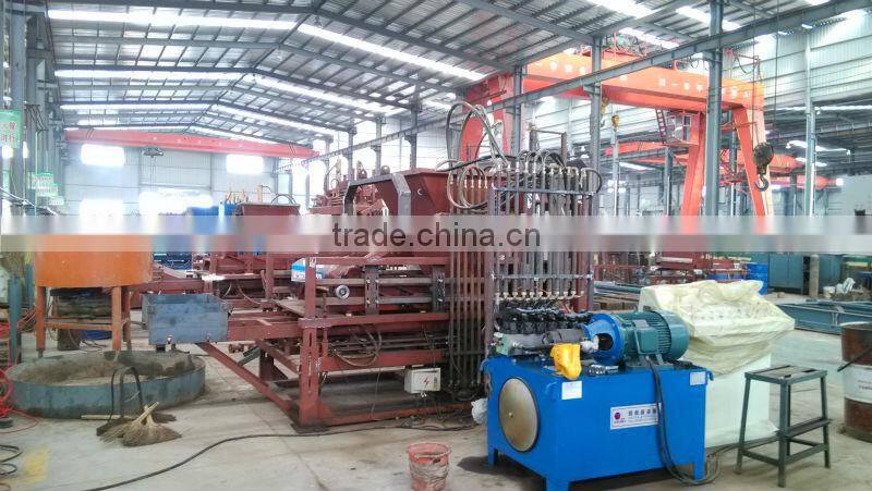 Concrete block machine with bamboo pallet